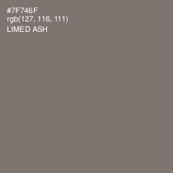 #7F746F - Limed Ash Color Image